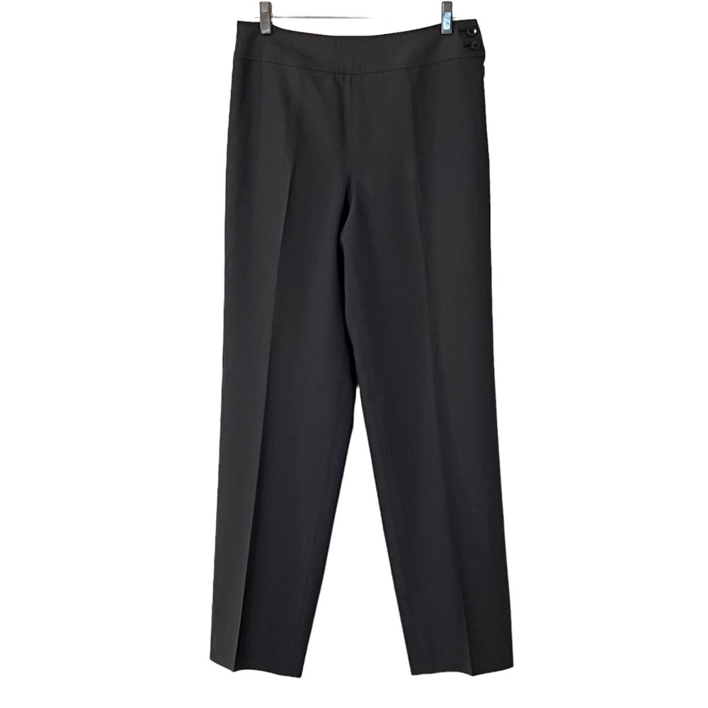 Talbots Italian Wool High Rise Flat Front Trouser Dress Pants 6 Gray Career Wear